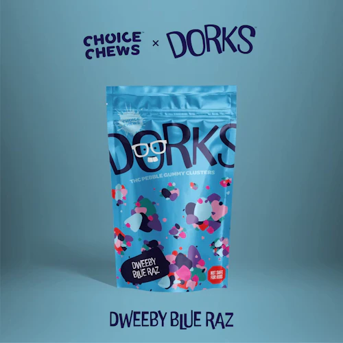 Choice Chews - 200mg Gummies Dorks - Dweeby Blue Raz (Sativa)