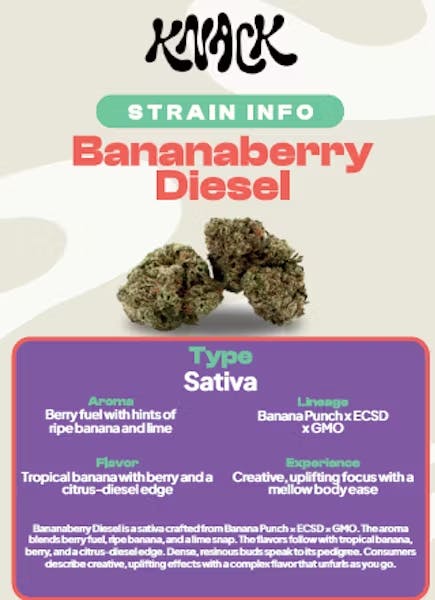 Product Knack Dual - Bananaberry Diesel - 28g - flower