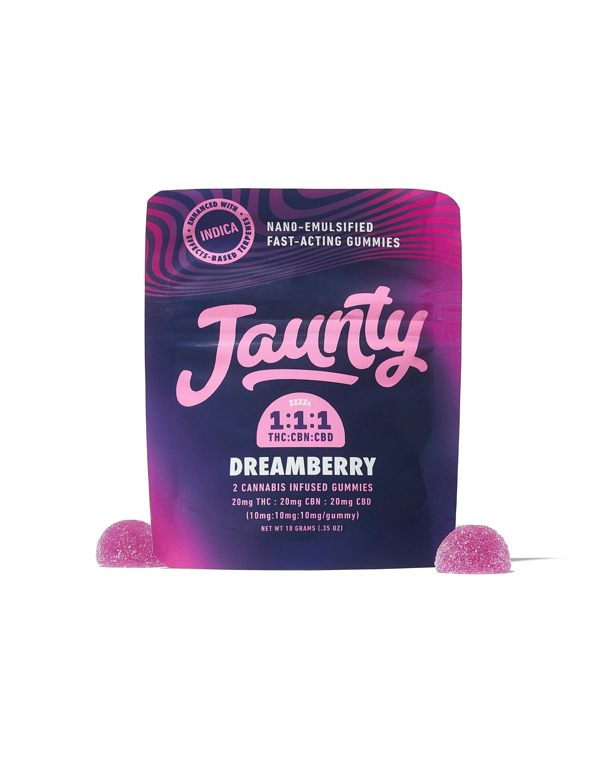 Jaunty | Dreamberry | Gummies | 20mg | 1:1:1 THC:CBN:CBD
