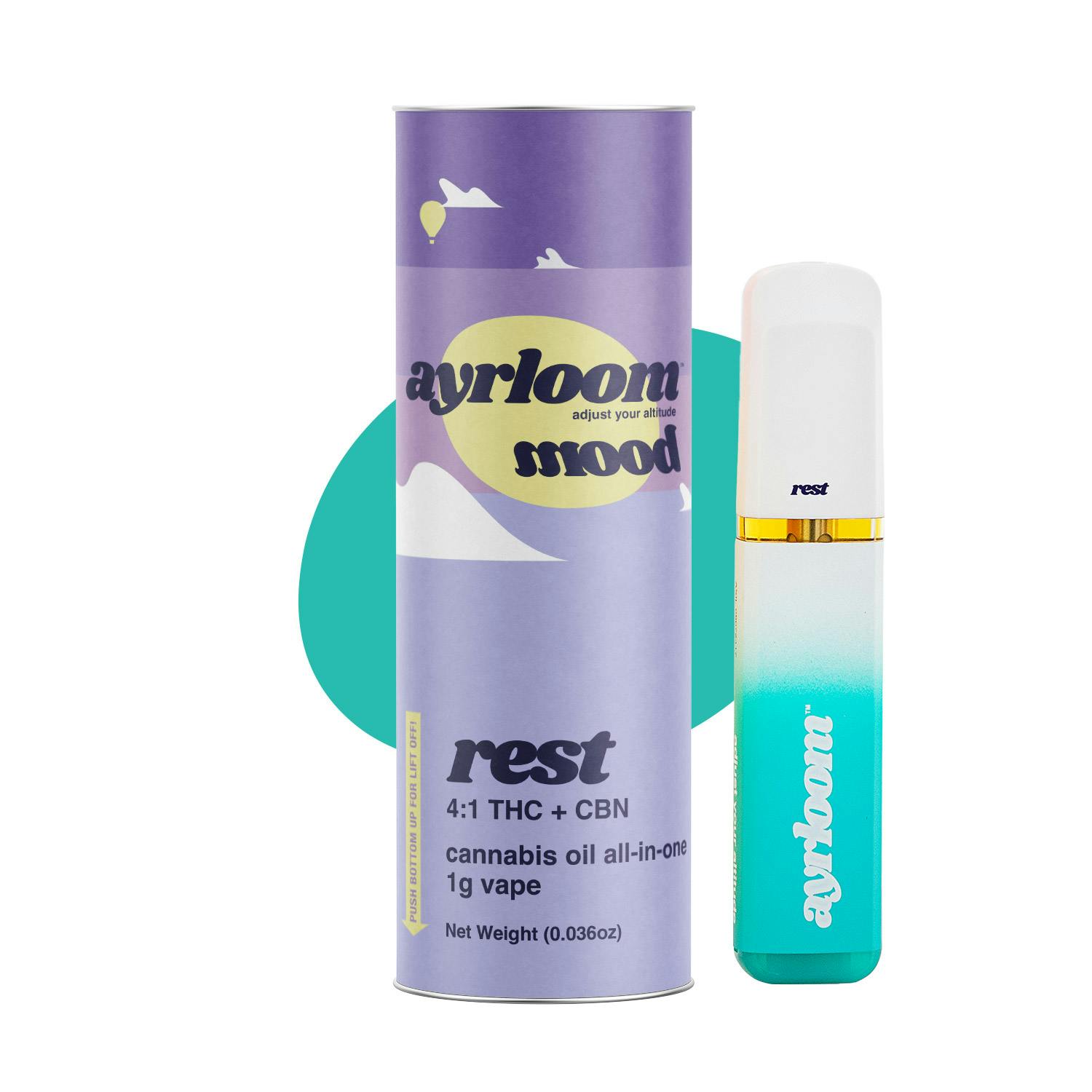 Ayrloom Mood Rest | AIO | 1g | THC : CBN