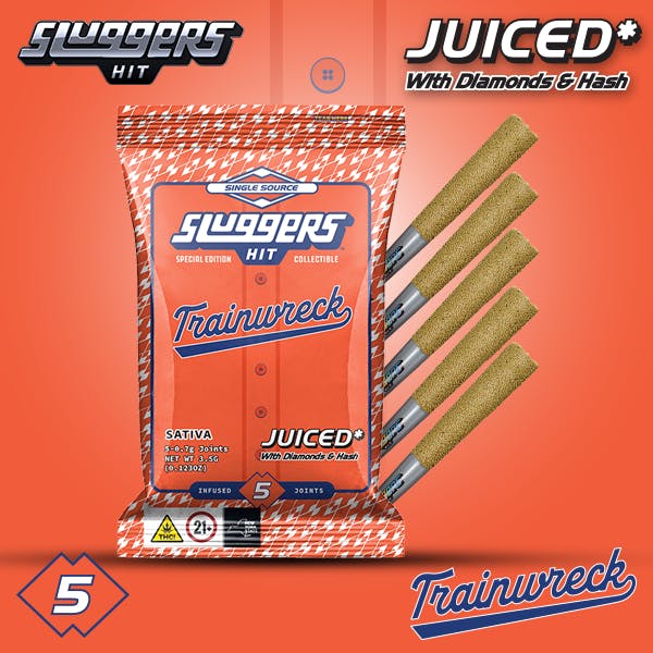 Sluggers | Juiced-Trainwreck | Infused Pre-rolls | 5pk | 3.5g