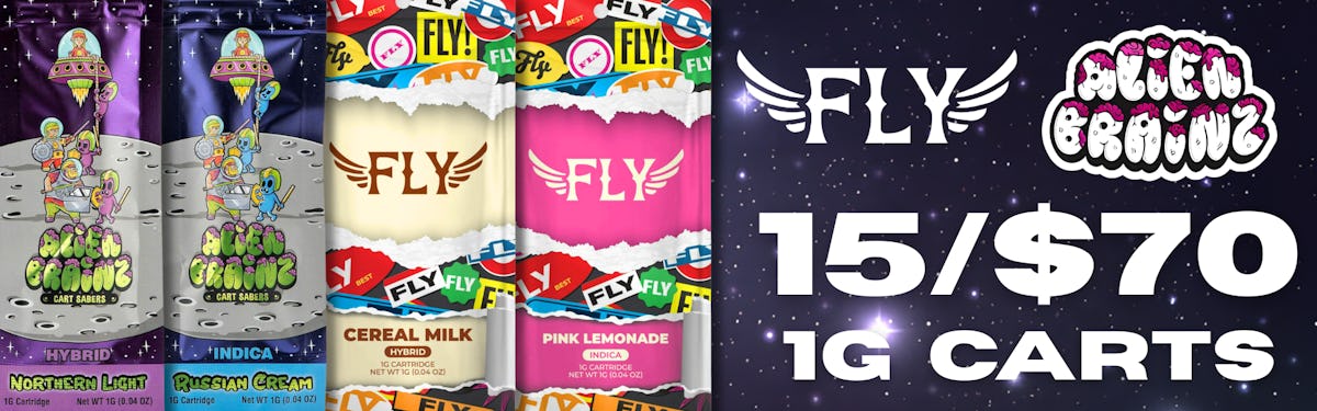 15 FOR $70 ALIEN BRAINZ AND FLY 1G CARTS