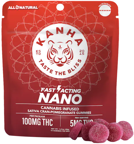 Sativa NANO CranPom | Gummies | 10pk | 100mg | Kanha-active