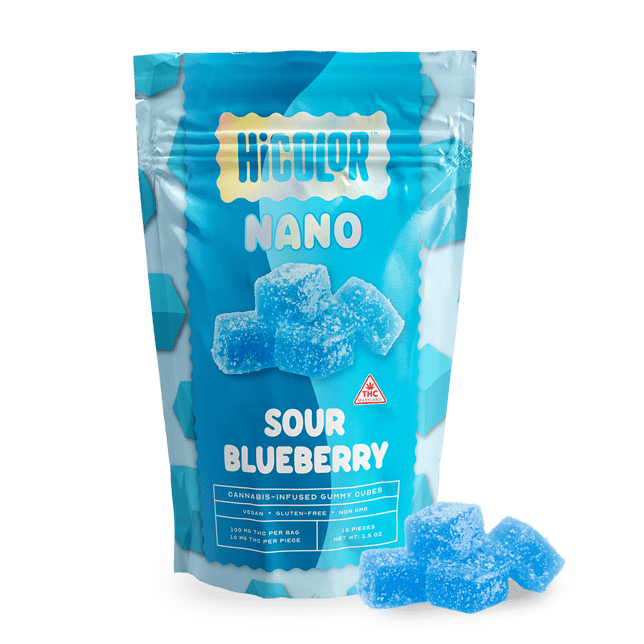 HiColor | Sour Blueberry | Nano Gummies | 100mg | 10ct