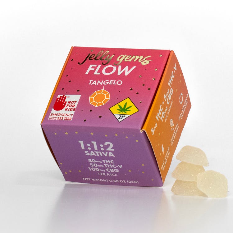 Jelly Gems: THC/THCV/CBG 1:1:2 Tangelo Flow (Sativa) - 10pk 200mg