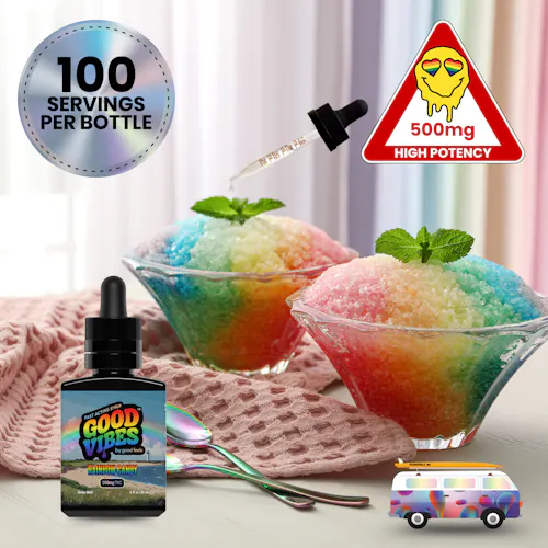 Pride Vibes Rainbow Candy Fast-Acting Syrup | 500mg-1