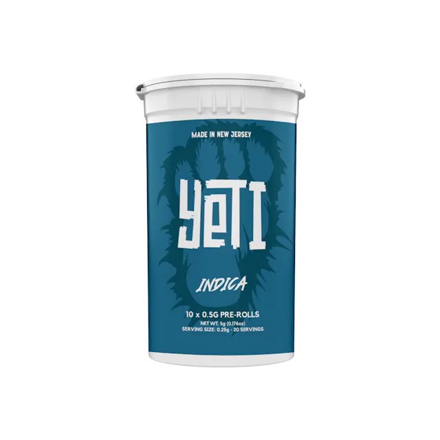 Yeti Pre-Roll Pack Purple Panties 10pk/5g (indica hybrid, packs)