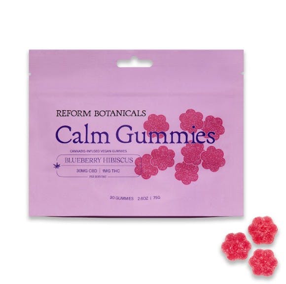 Reform Botanicals | Blueberry Hibiscus (CALM) | CBD Gummies | 10pk