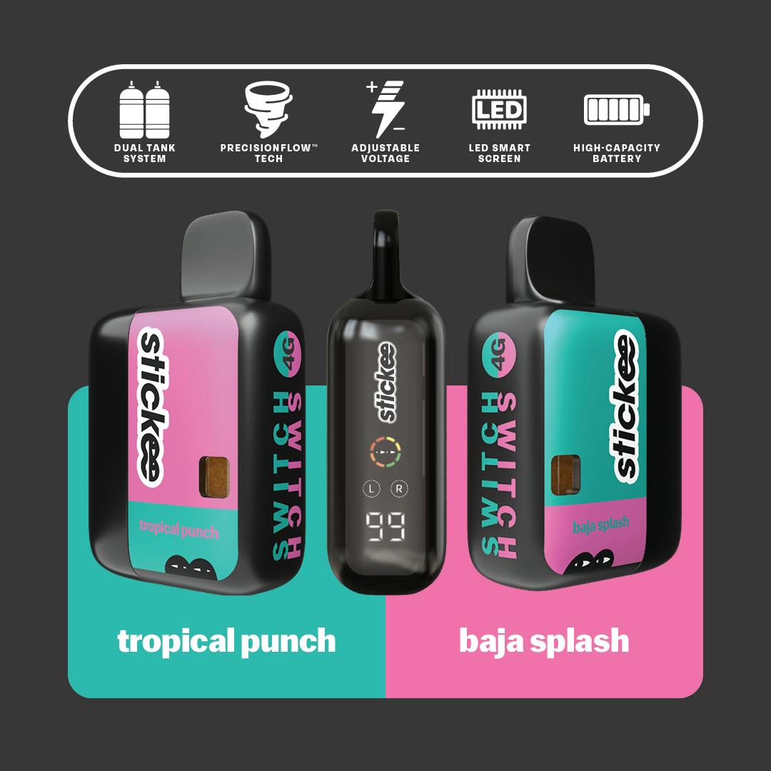 Stickee - 4g Live Resin Disposable - Baja Blast x Tropical Punch