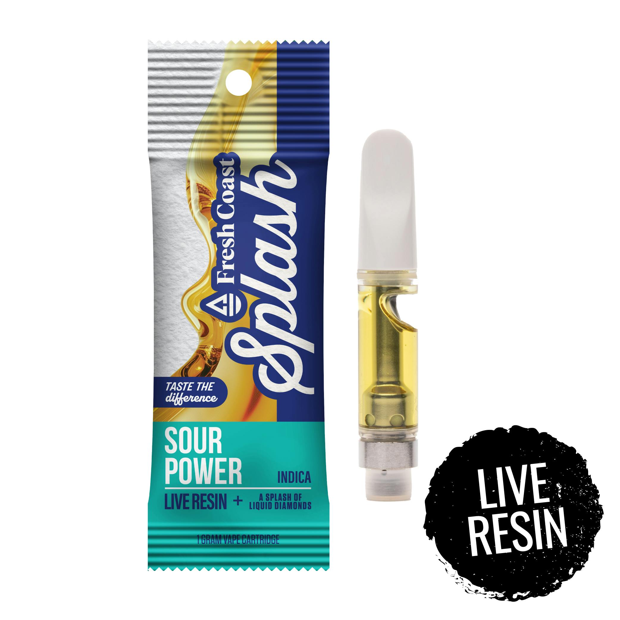 SPLASH | Live Resin Vape Cart - 1g - Sour Power