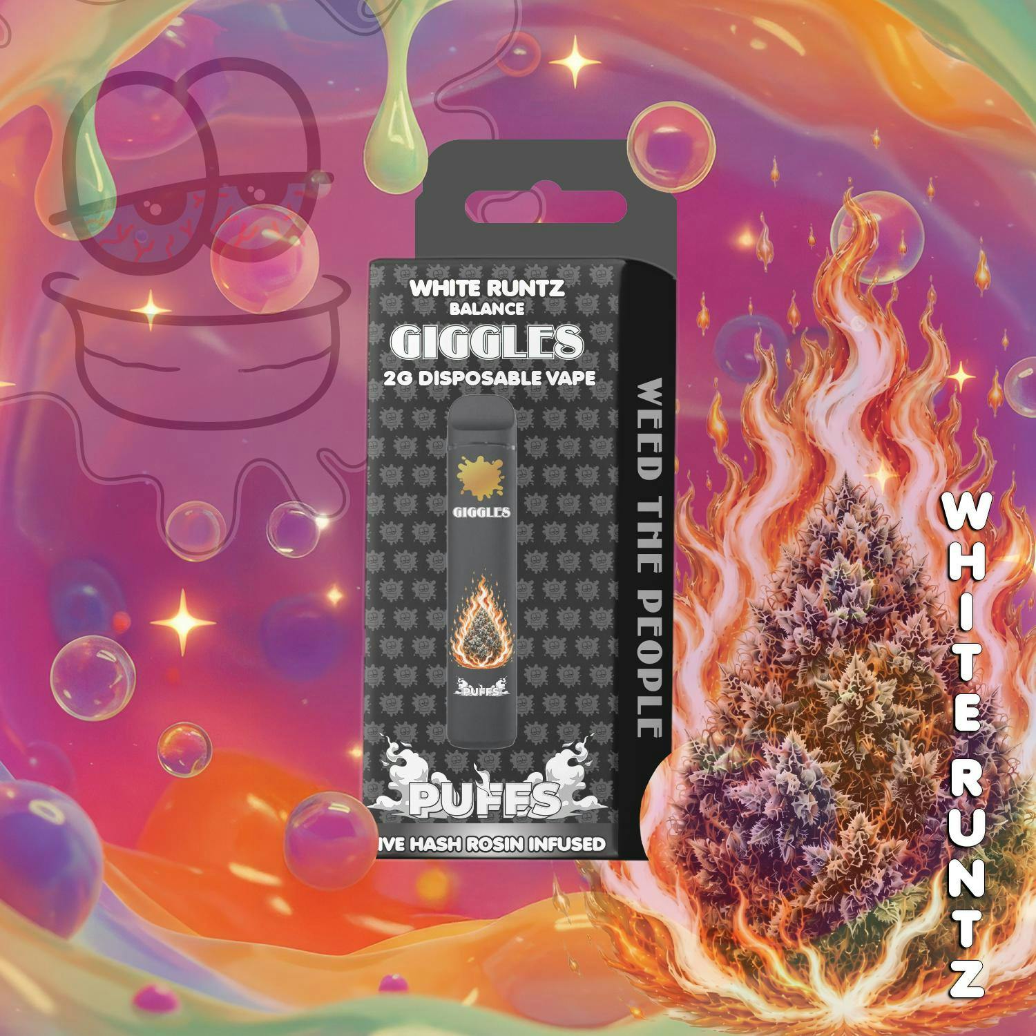 Giggles - 2g Live Rosin Disposable - White Runtz
