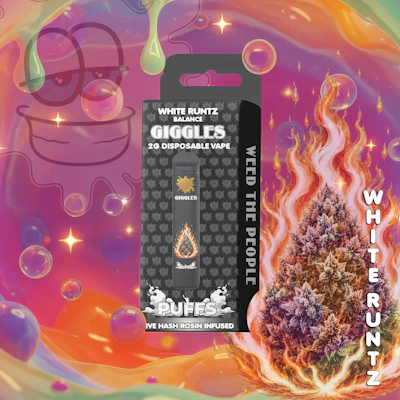 Giggles - 2g Live Rosin Disposable - White Runtz - DISPOSABLES by Giggles at King of Budz