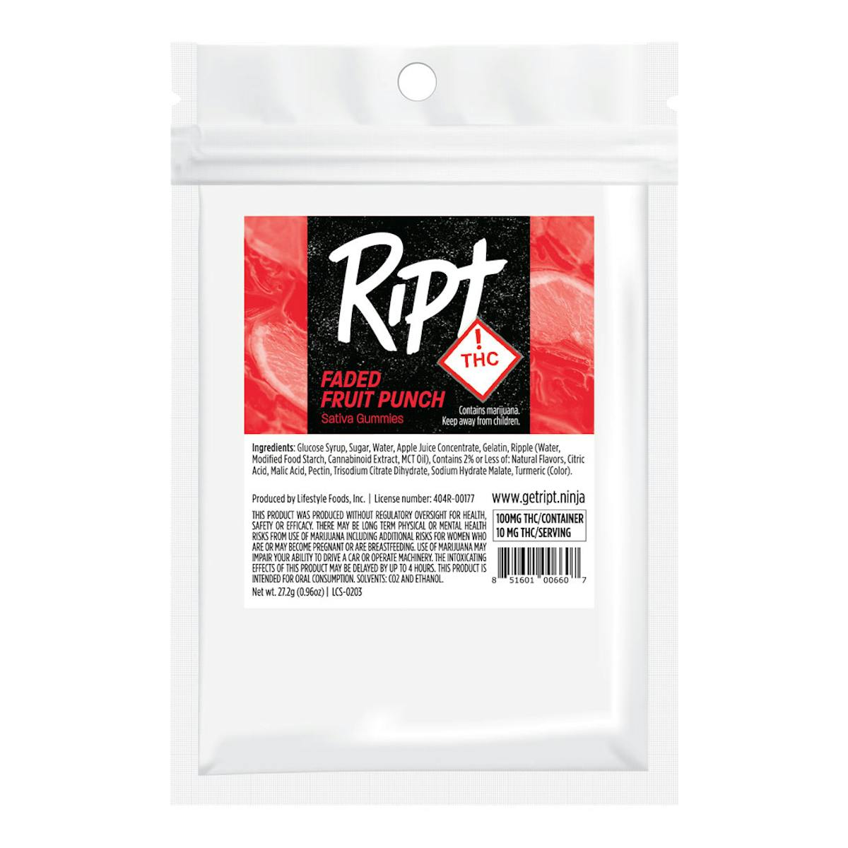 Photo of Ript | Gummies | Faded Fruit Punch (Sativa)