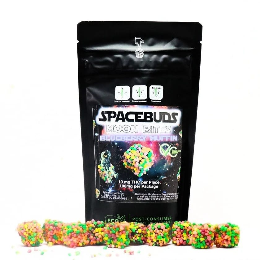 Spacebuds | Blueberry Muffin | Live Rosin Moon Bites | 100mg | 10ct