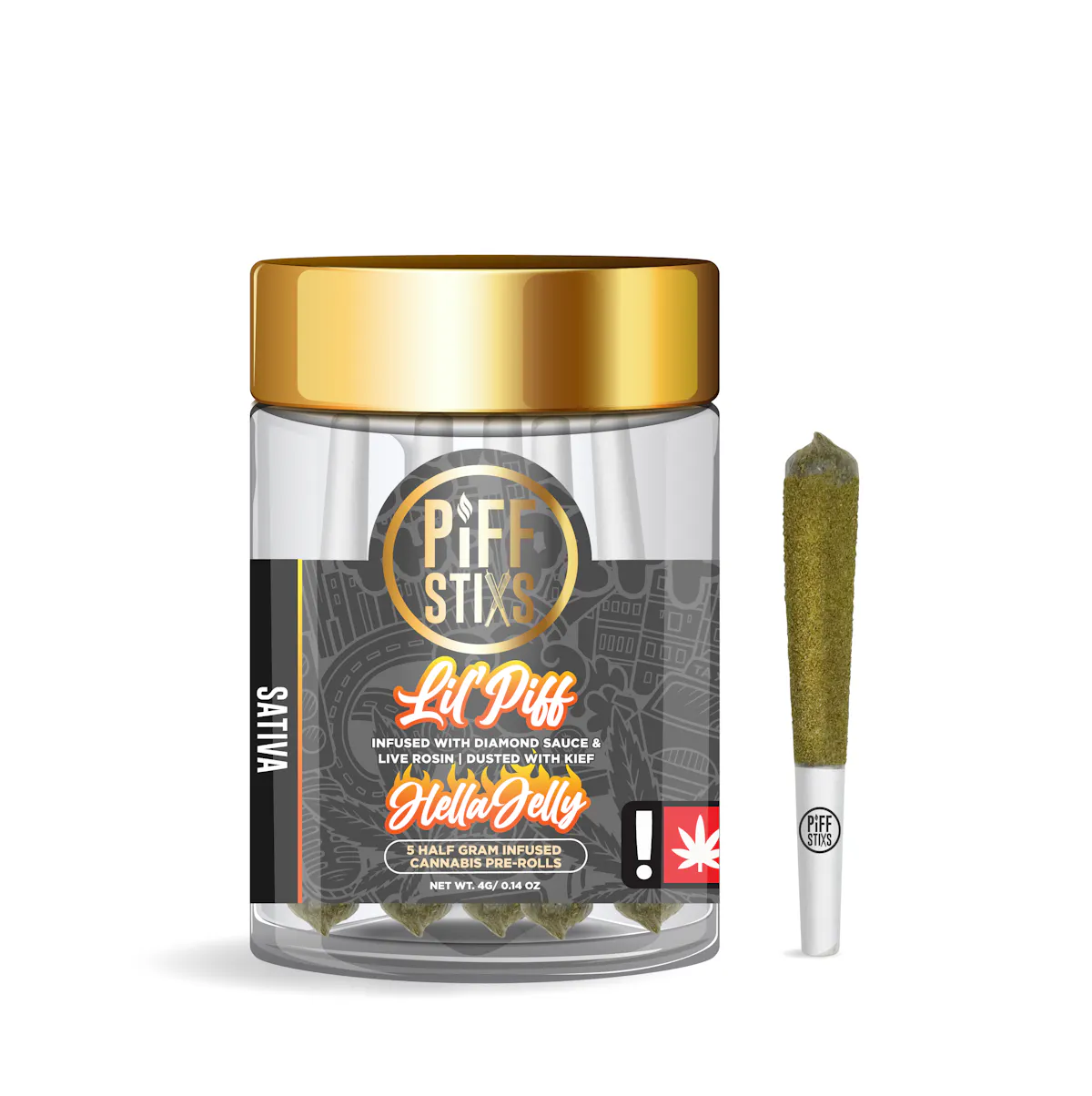 Piff Stixs 0.8g PLATINUM PAVE Lil’ Piff Infused Pre-Roll 5pk 4g Pre ...