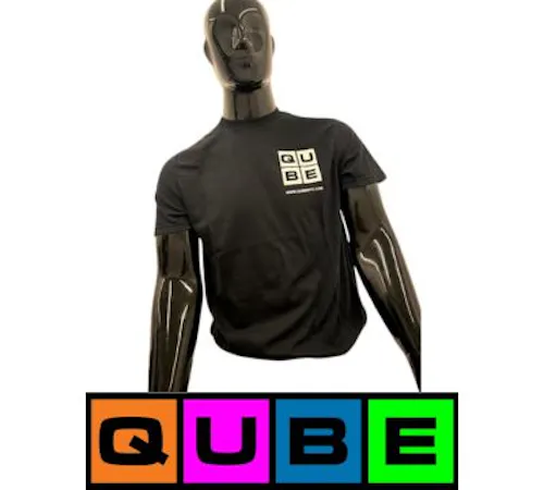 Qube | Black Shirt | Design & Logo | Extra Large-active