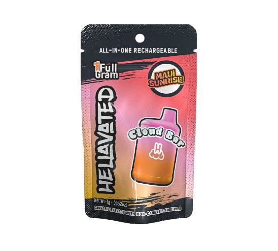 Maui Sunrise Cloud Bar Rechargeable Disposable 1g 1g Vaporizers