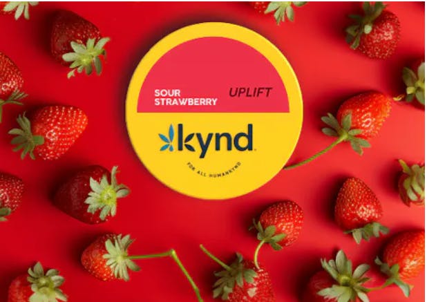 Photo of Kynd Uplift Sour Strawberry (S) Gummies 5mg 20pk