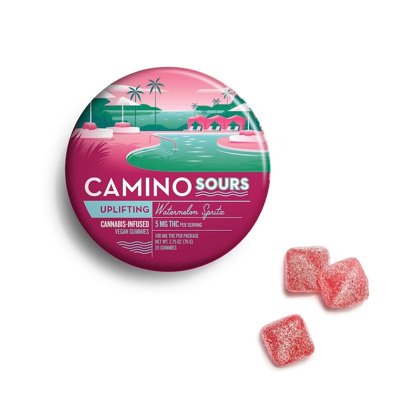 Product Camino Sours - Watermelon Spritz "Uplifting" Gummies (100mg 20pk)