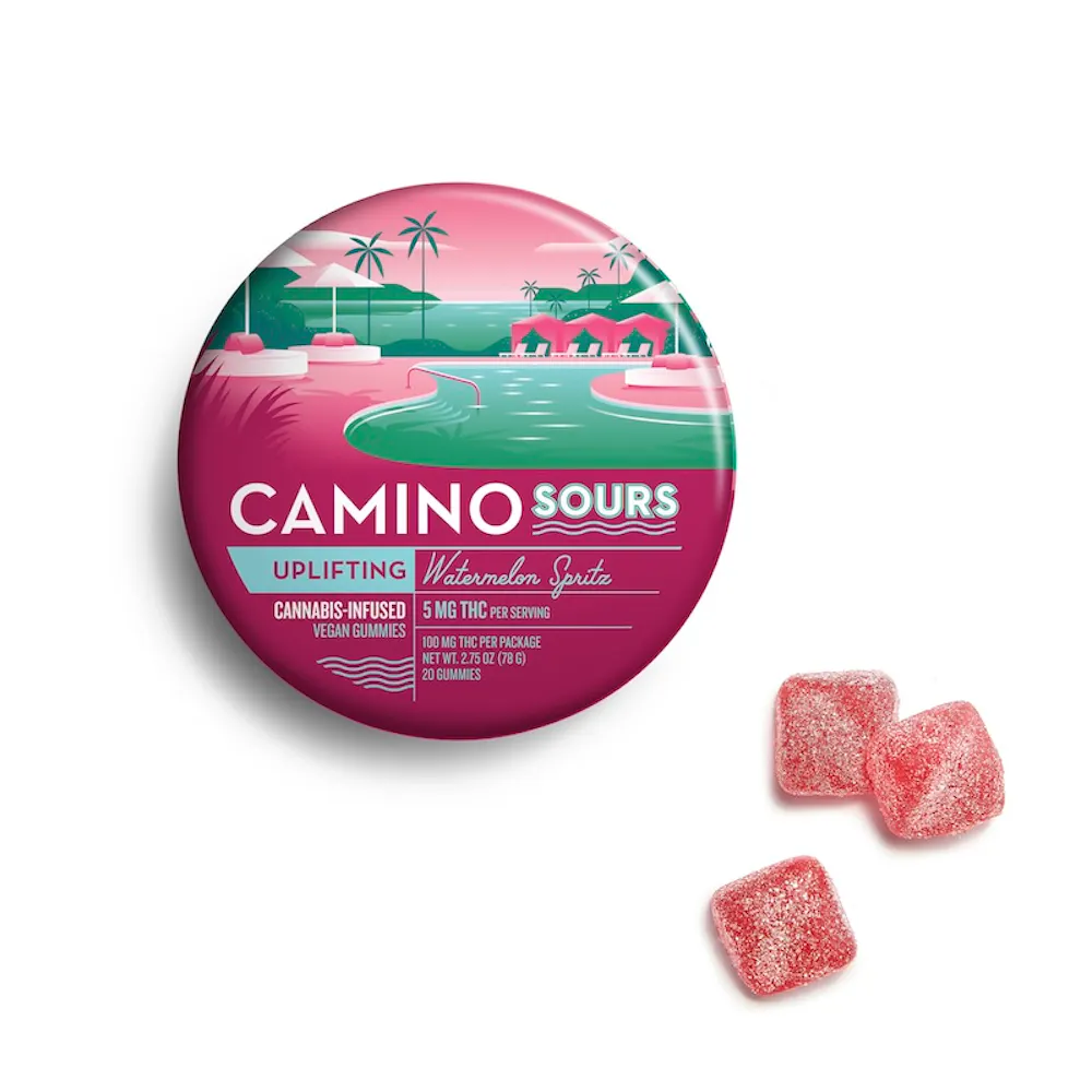 Product Camino Sours - Watermelon Spritz "Uplifting" Gummies (100mg 20pk)