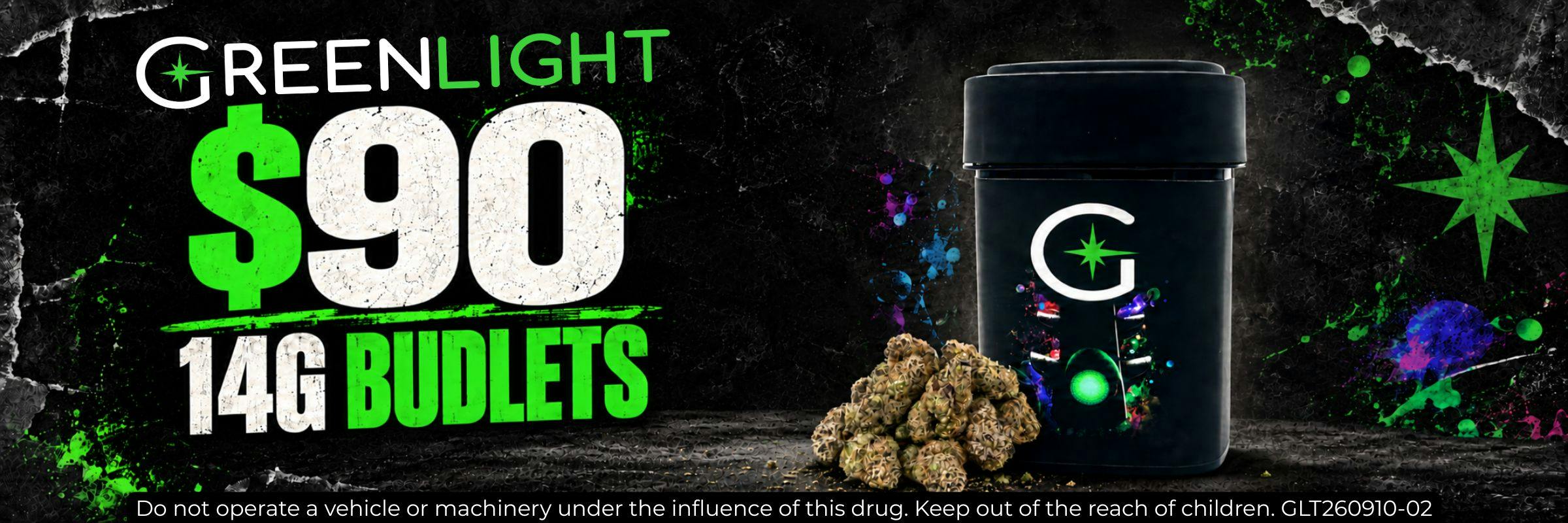 $90 Greenlight BUDLET Half-Ounces (14g)