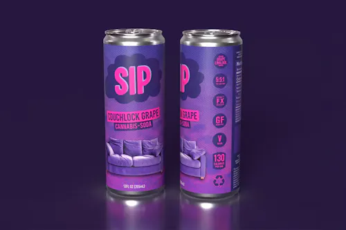 Couchlock Grape 5:5:1 (THC:CBD:CBN) | Infused Soda | 5mg-active