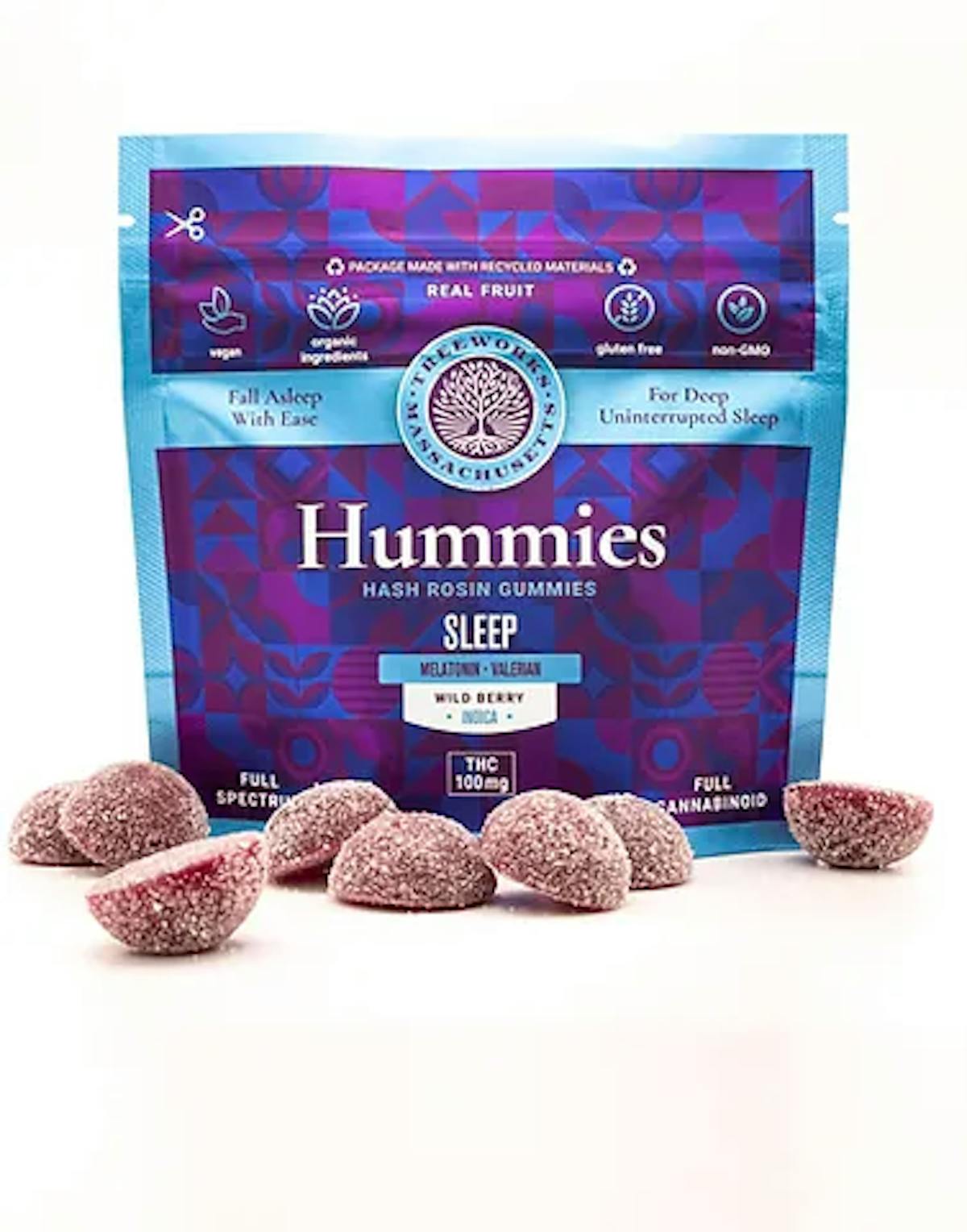 Image of Bedtime Berry Indica | 100mg Hash Rosin Gummies