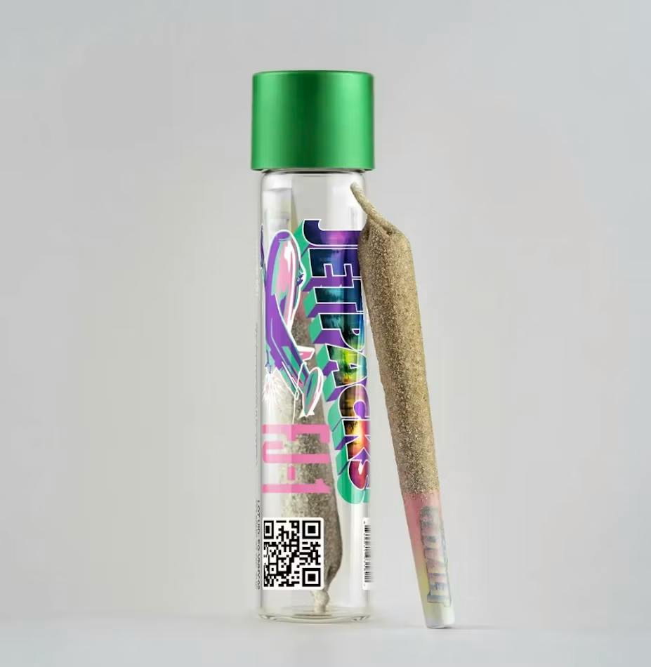 Jetpacks Blueberry Kush 1g FJ-1 Kief Infused Pre-Roll
