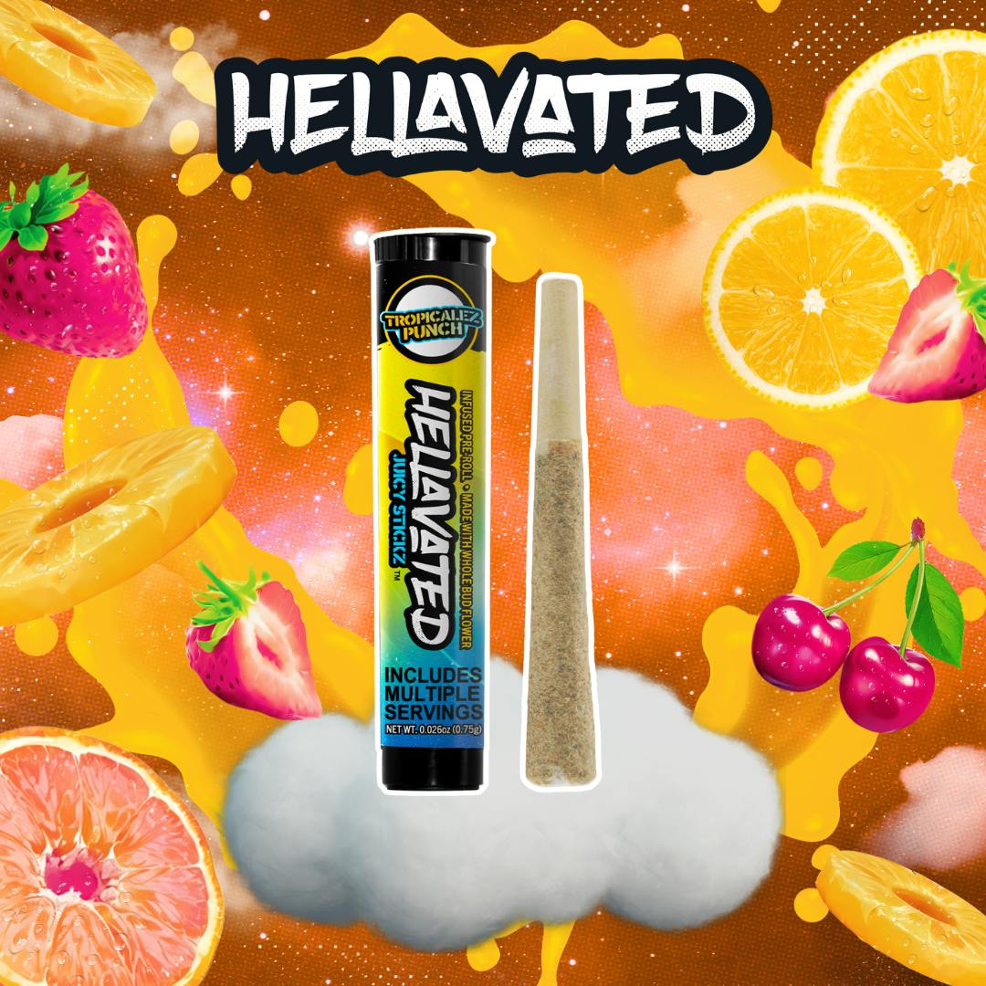 Hellavated Tropicalez Punch | 0.75g Infused Pre-Roll - Redi
