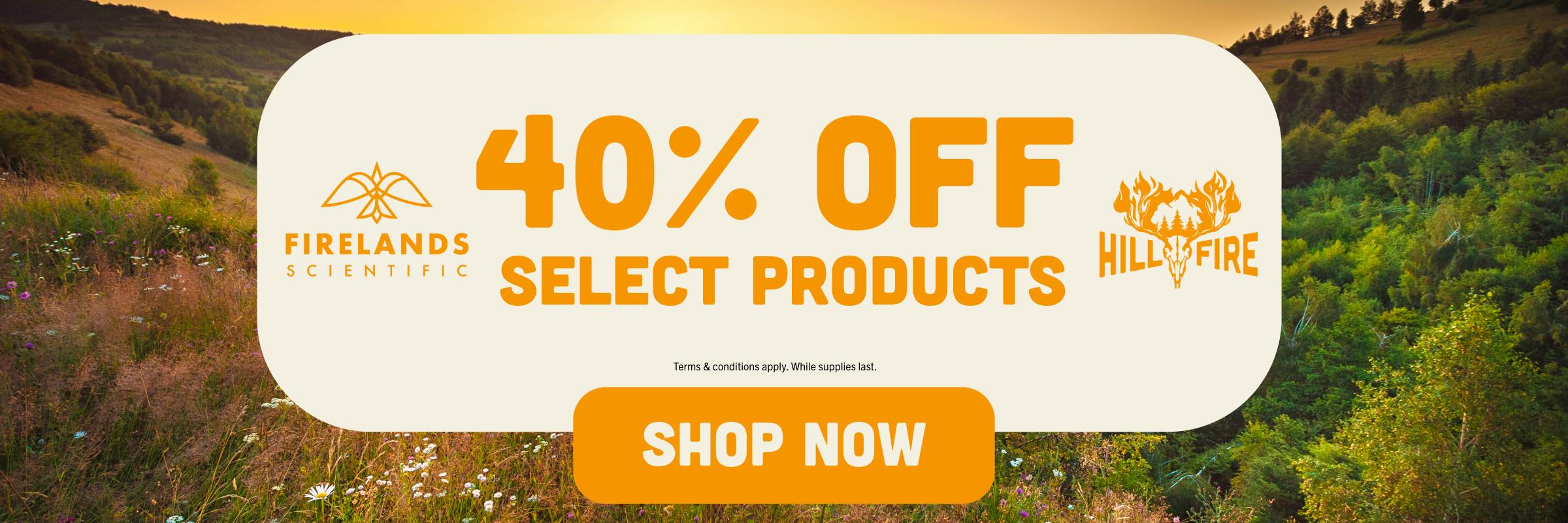 40% OFF SELECT PRODUCTS SALE