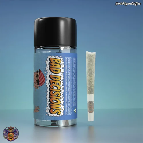 Michigander Fire - 5-Pack .5g Prerolls - Bad Decisions