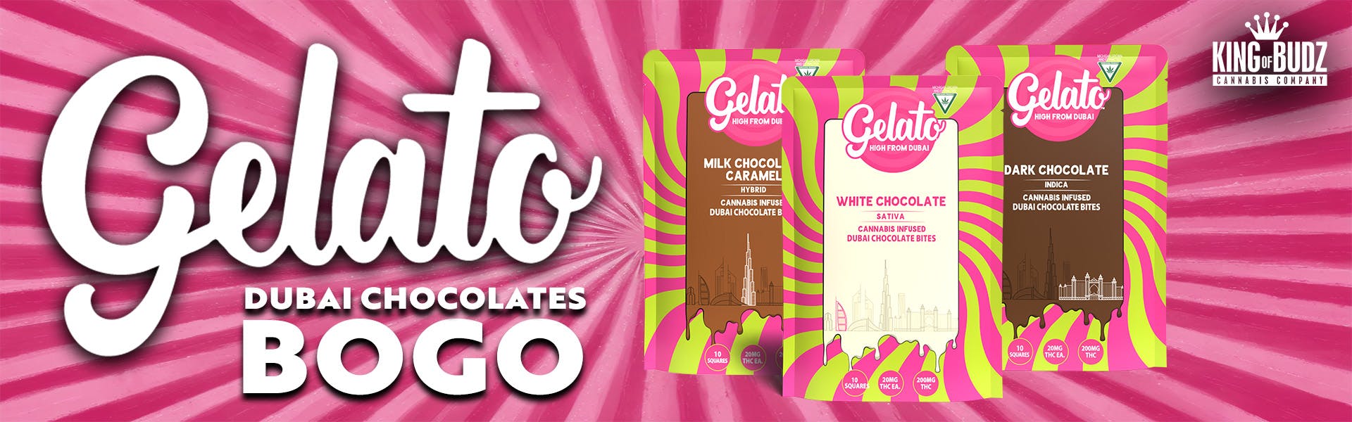 Gelato Dubai Flavored 200mg Edibles - BOGO