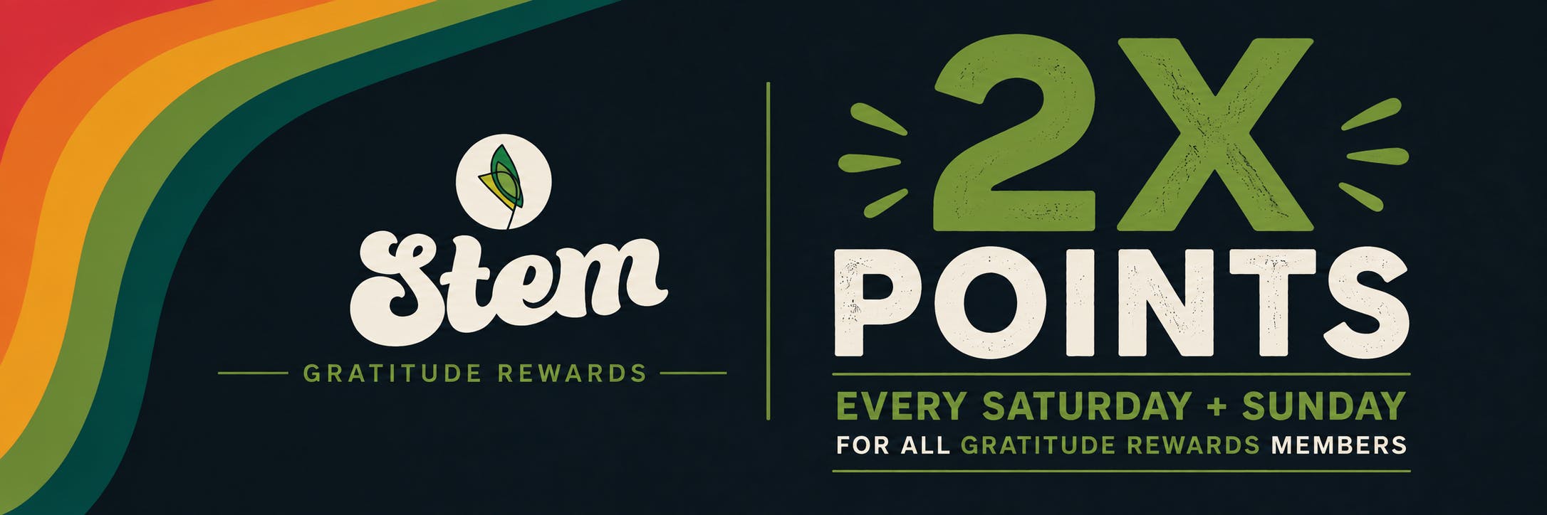 2X Points Saturday and Sunday