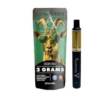 Society C SOCIETY C | GOLDEN GOAT | LIVE RESIN DISPOSABLE SATIVA — VAPORIZERS