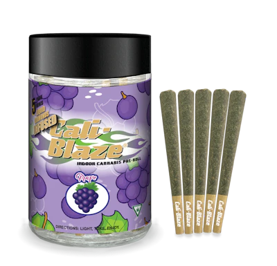 Cali-Blaze - 5-Pack .7g Infused Prerolls - Grape - PRE_ROLLS by Cali-Blaze at King of Budz
