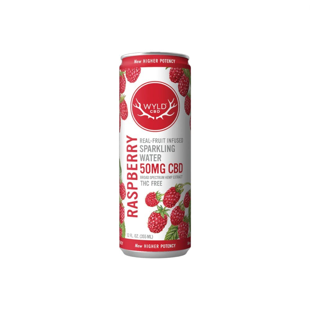 Wyld CBD Raspberry 50mg CBD Sparkling Water