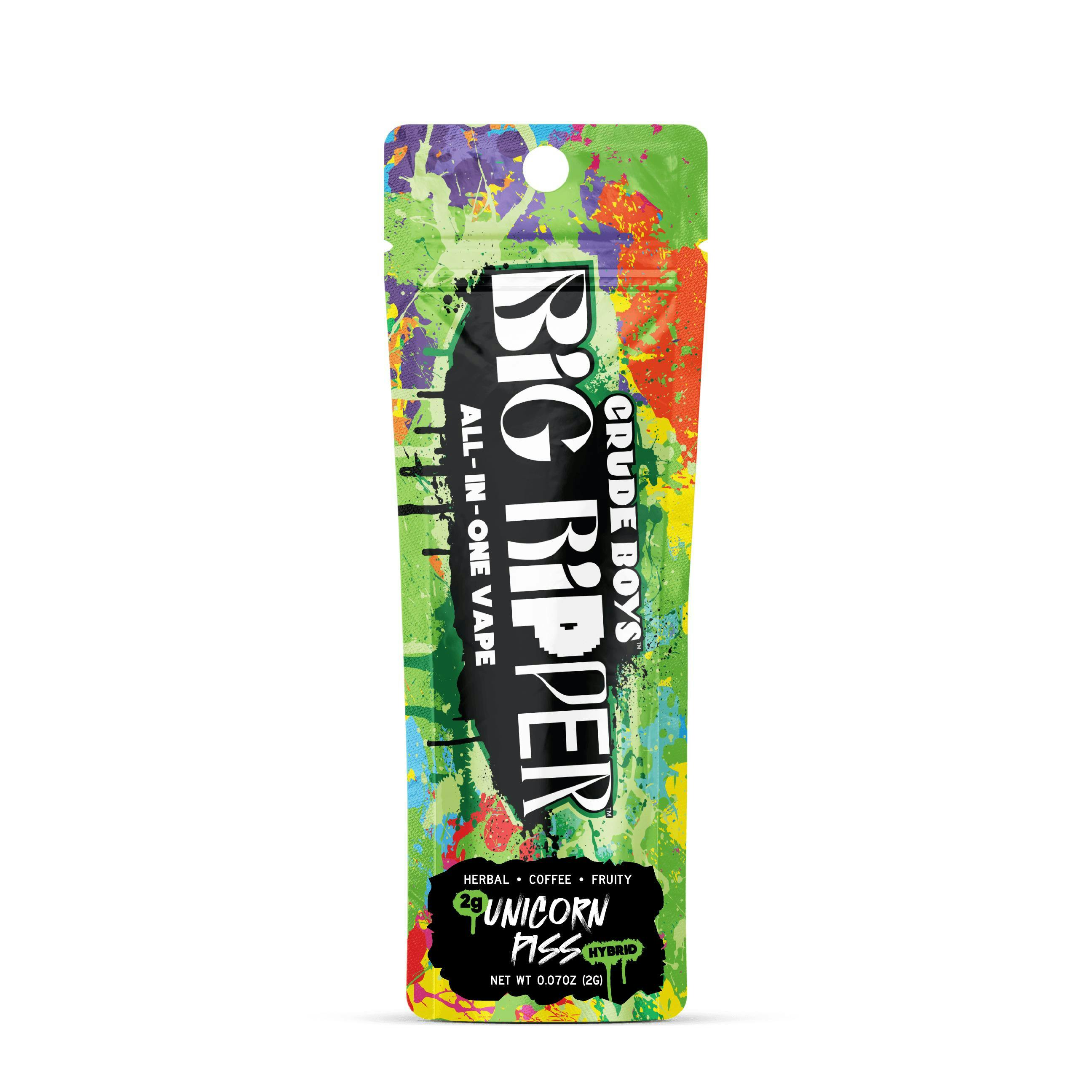Unicorn Piss Big Ripper All In One Disposable Distillate Cartridge | Crude  Boys | 2g | Herbal Solutions