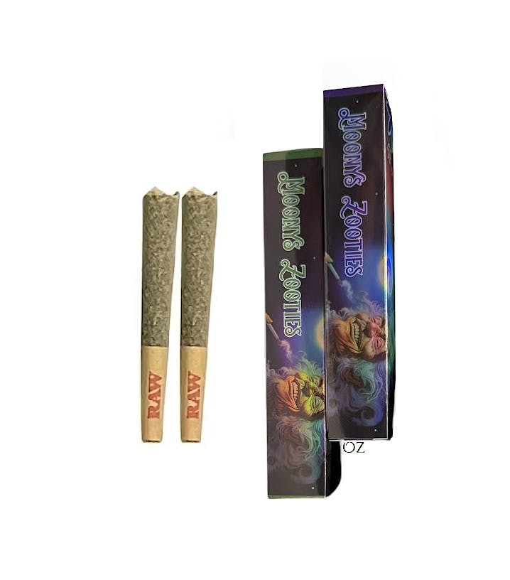 Moonys Zooties Maui Wowie 2pk 1g Pre-Rolls