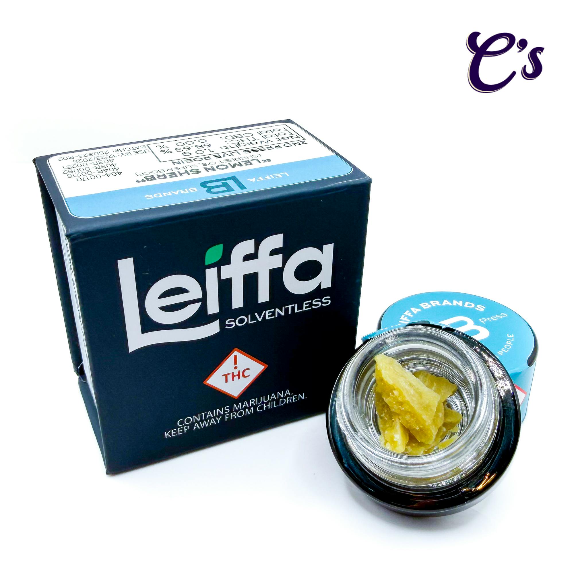 メジャー Leiffa | 2nd Press Live Rosin (I) Dulce De Uva 1g | Callie's