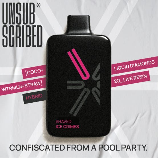 Product: Shaved Ice Crimes | 2g | Disposable | Liquid Diamonds & Live Resin | Unsubscribed