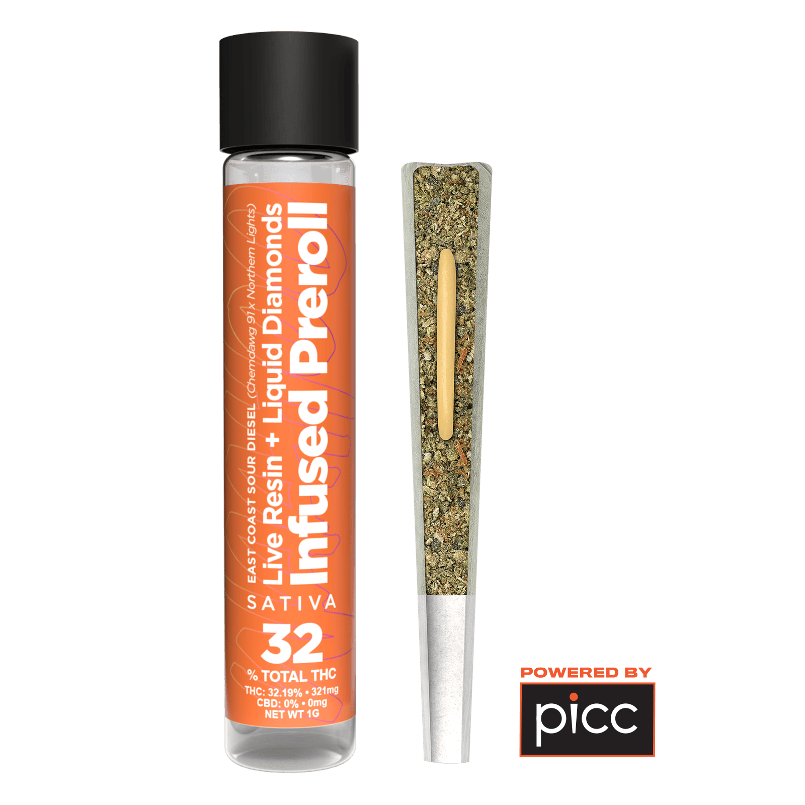 WaaHoo | East Coast Sour Diesel | Live Resin Infused Preroll