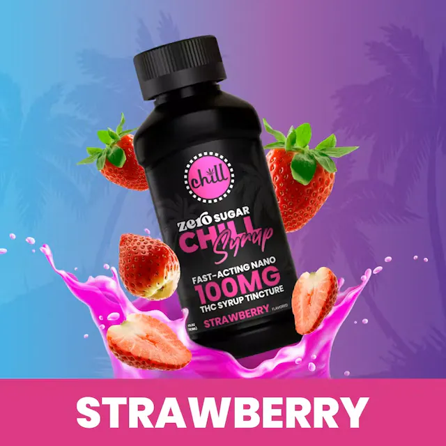 Chill Tincture Zero Sugar Strawberry Syrup 100mg (hybrid, herbal, 1g)