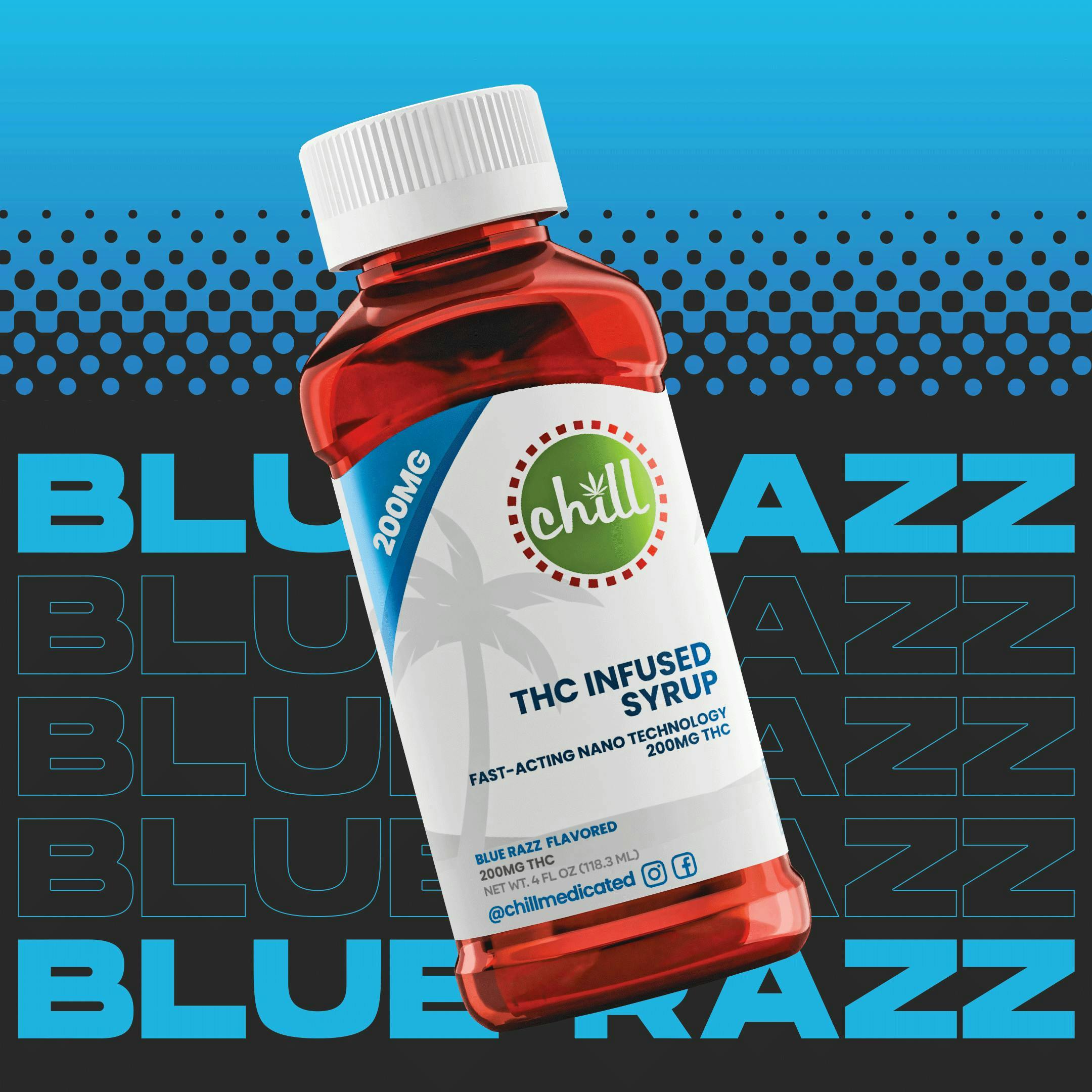 Chill Medicated - Syrup 200mg - Blue Razz | Green Genie Dearborn