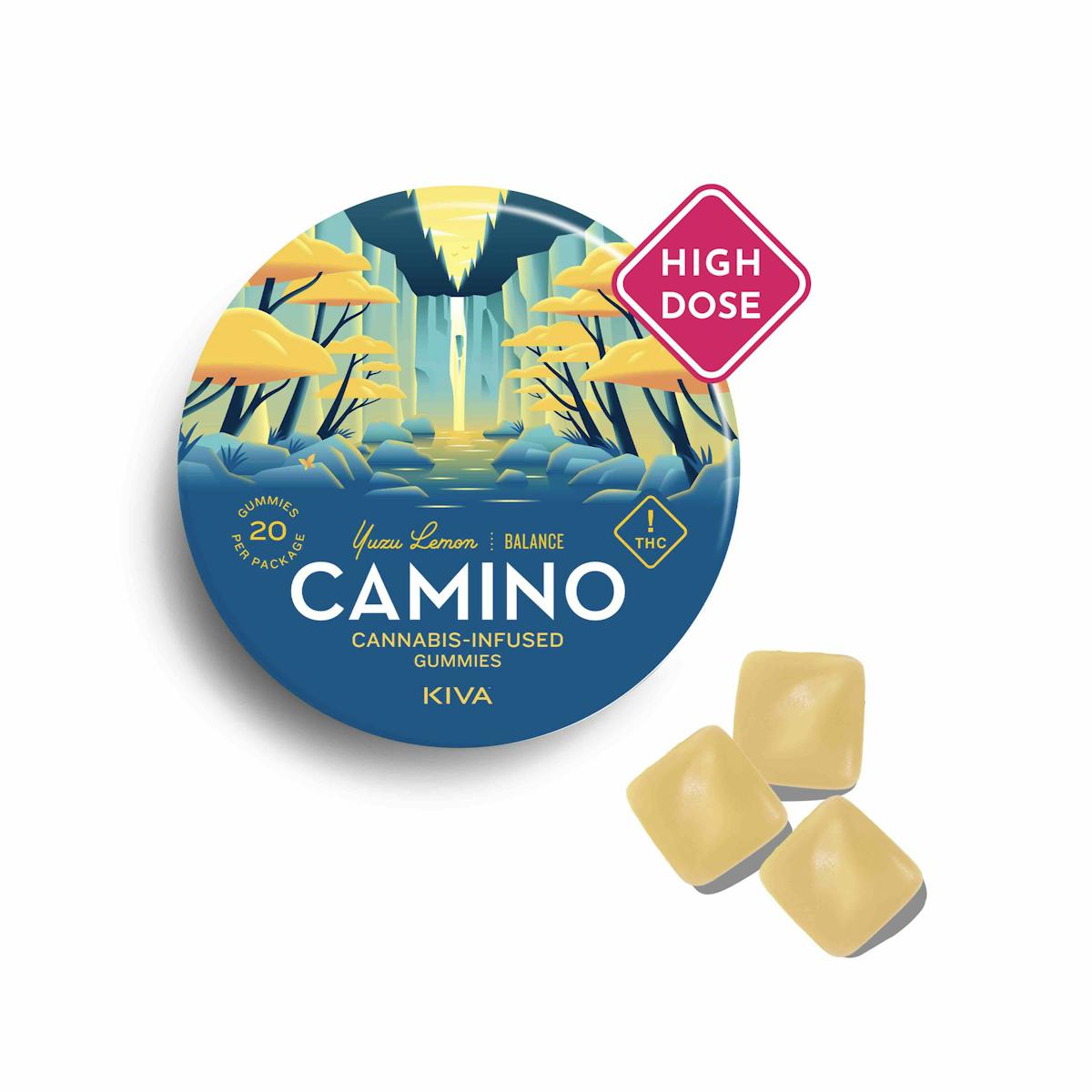image of Camino High Dose 1:1 Yuzu Lemon Gummies