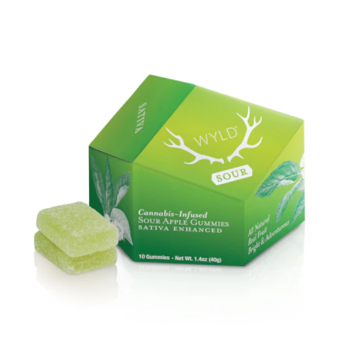 200mg | Sour Apple Sativa Enhanced Gummies