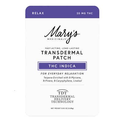 Product: Mary's Medicinals | Transdermal Patch Relax Indica THC | 20mg