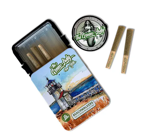 THE GREEN LADY | BEACHWALKERS | LIVE RESIN INFUSED PRE-ROLLS | ORANGE CREAM FLOWER x PLATINUM GMO RESIN | 2.5G(5PK)-active