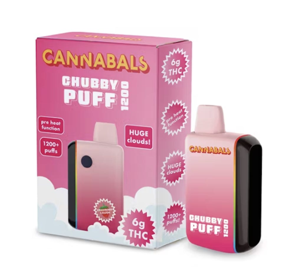 Product Chubby Puff Disposable | Strawberry Cough (H) | 6g | Cannabals