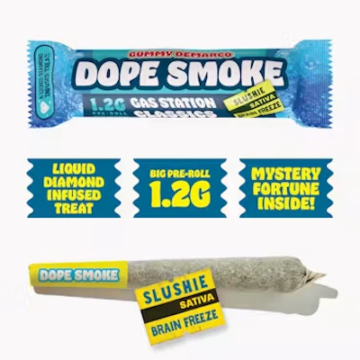 Dope Smokes - 1.2g Liquid Diamond Infused Preroll - Slushie Brain Freeze - PRE_ROLLS by Dope Smokes at King of Budz