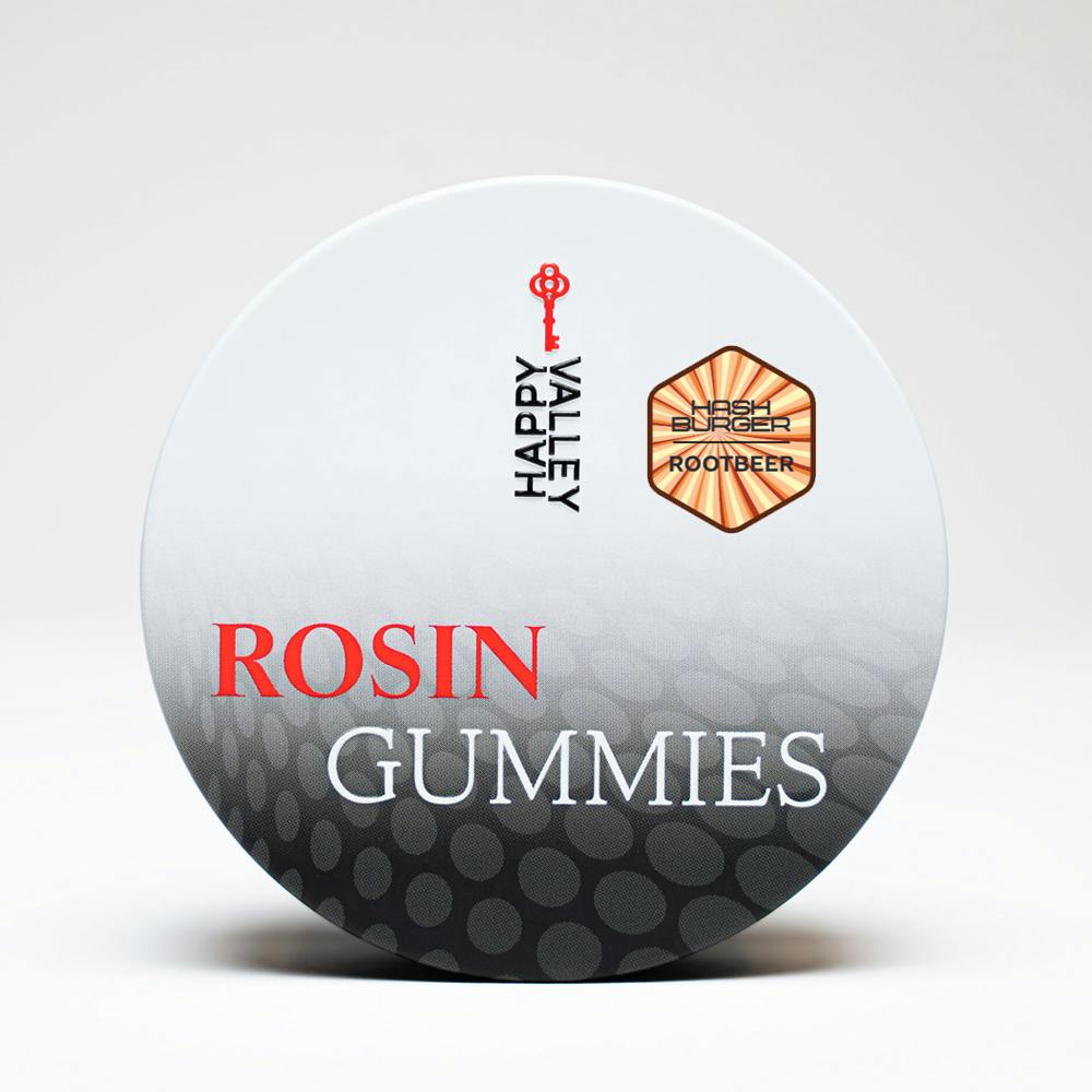 Live Hash Rosin Gummies 100mg THC - Hash Burger + Root Beer